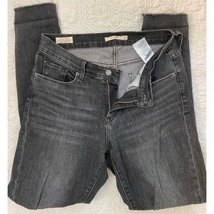 Levis Gray High Rise Skinny Jeans